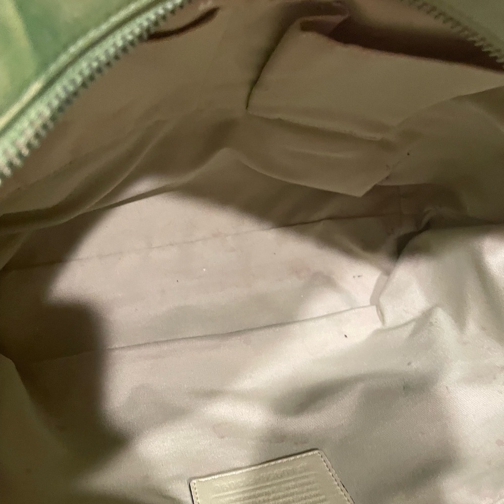 Coach Green Leather Tote Bag - Picture 7 of 9